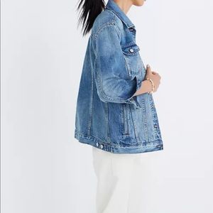 Madewell oversized distressed denim jacket